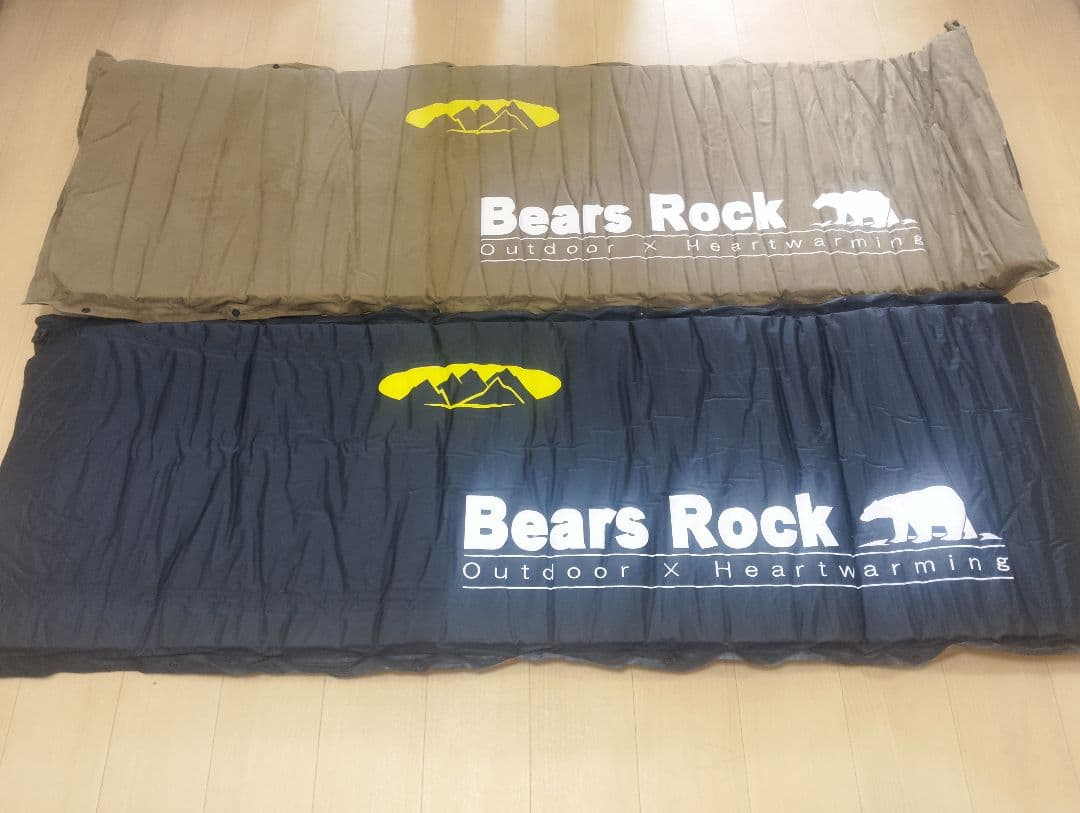 Bears Rock 自動膨張式マット ブラウン✕ブラック2点セット♪