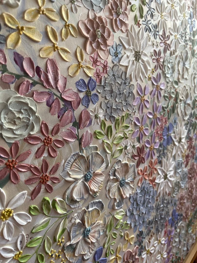 F30号 抽象アート キャンバス作品くすみカラー 優しい色合い 壁掛け