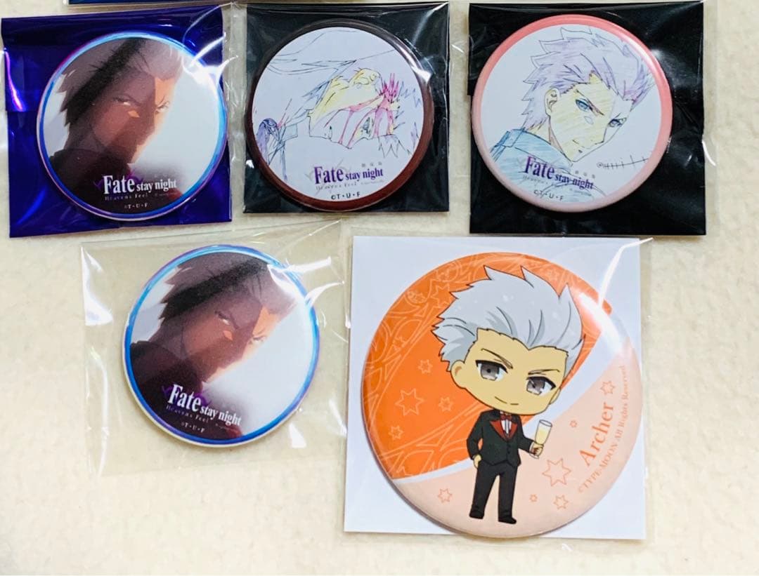 fate アーチャー 5個セット HF バッジ 原画 エミヤ