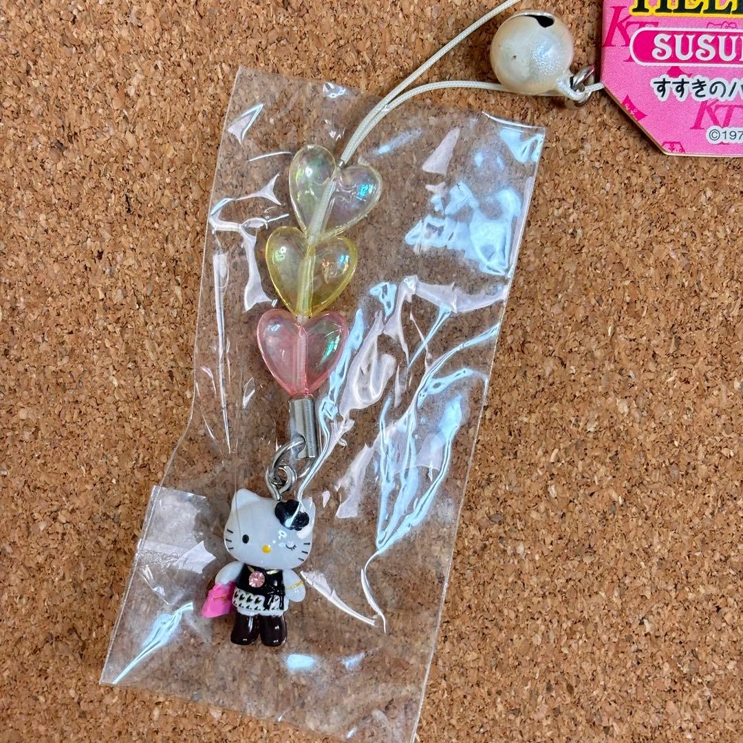 ハローキティ すすきの　ビーズバージョン ストラップ　根付け