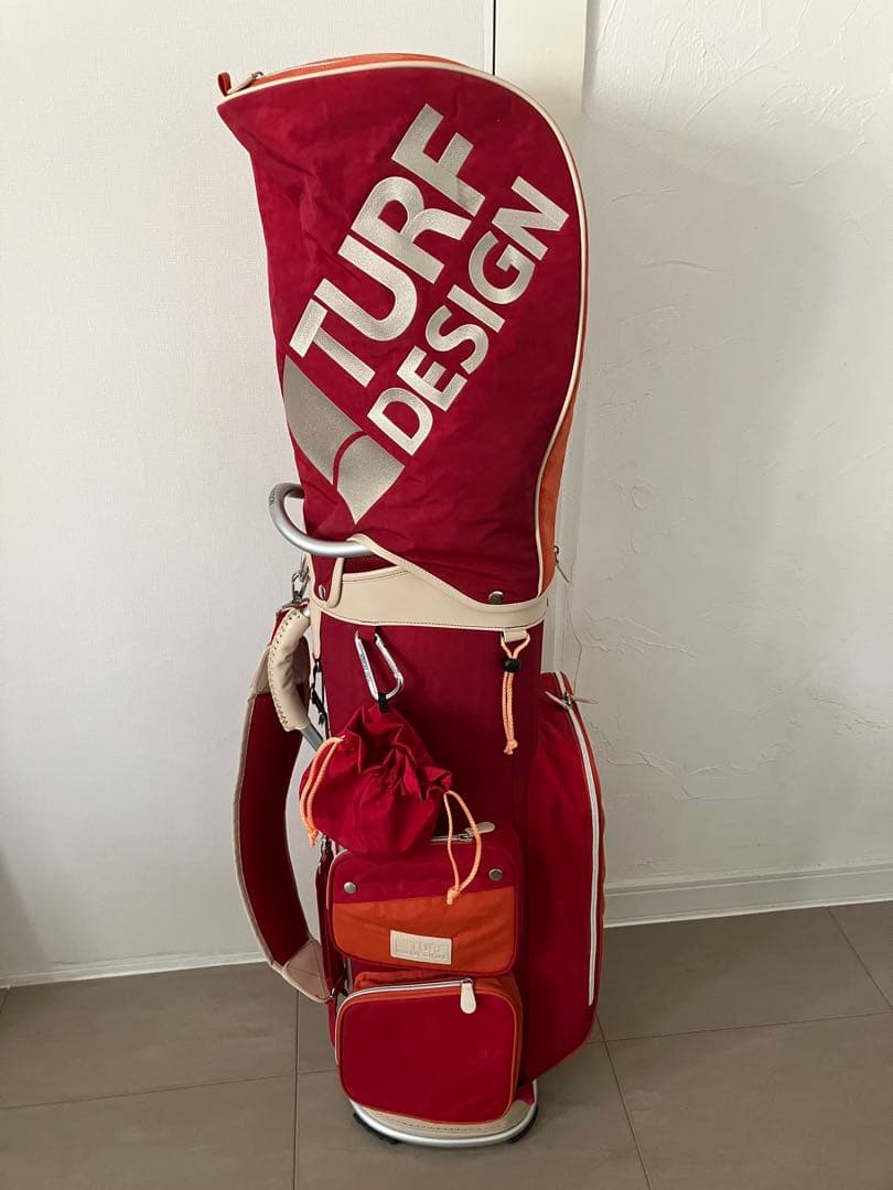 K*S様 TURF DESIGN キャディバッグ 赤オレンジ