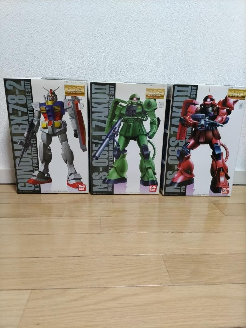 MGガンプラコーティングバージョン3点セット未組立品