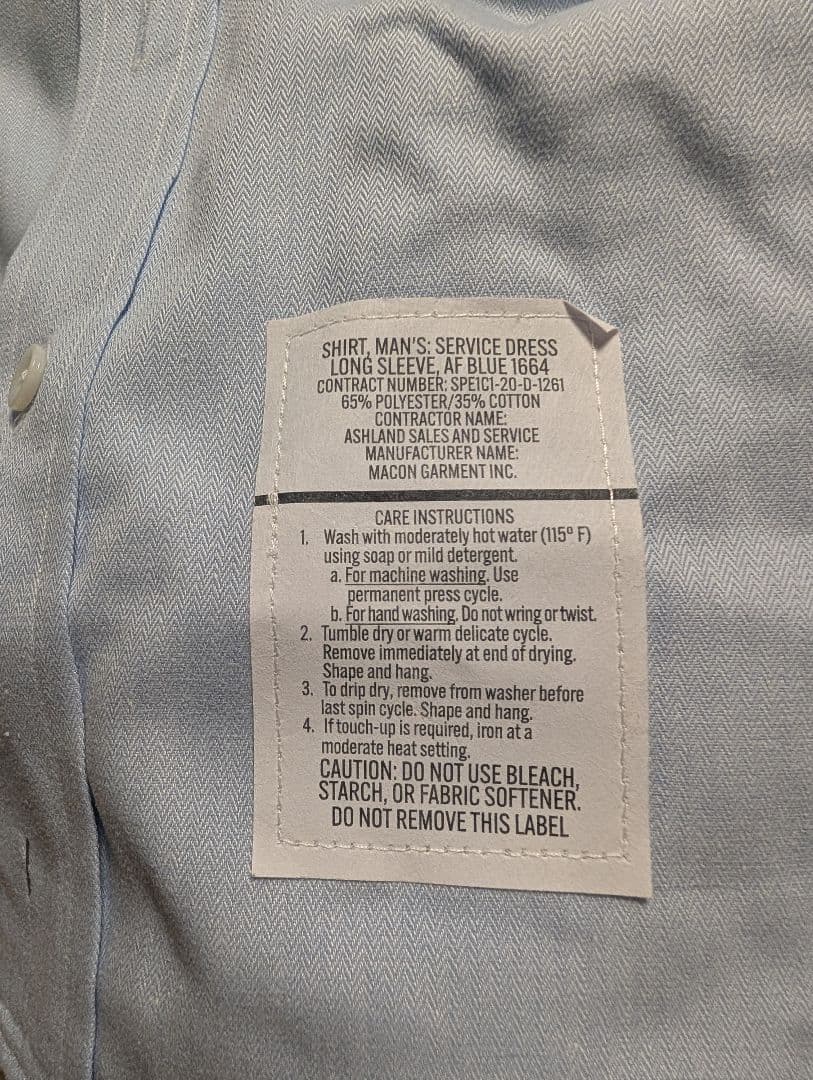 US Airforce 米空軍ネイビー軍服上下と軍帽・バッジ・ベルト【本物】