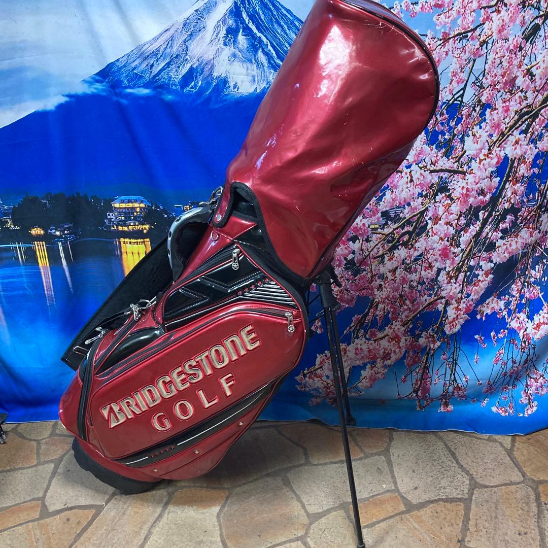 寶BU-1089 BRIDGESTONE スタンド式 キャディバッグ レッド