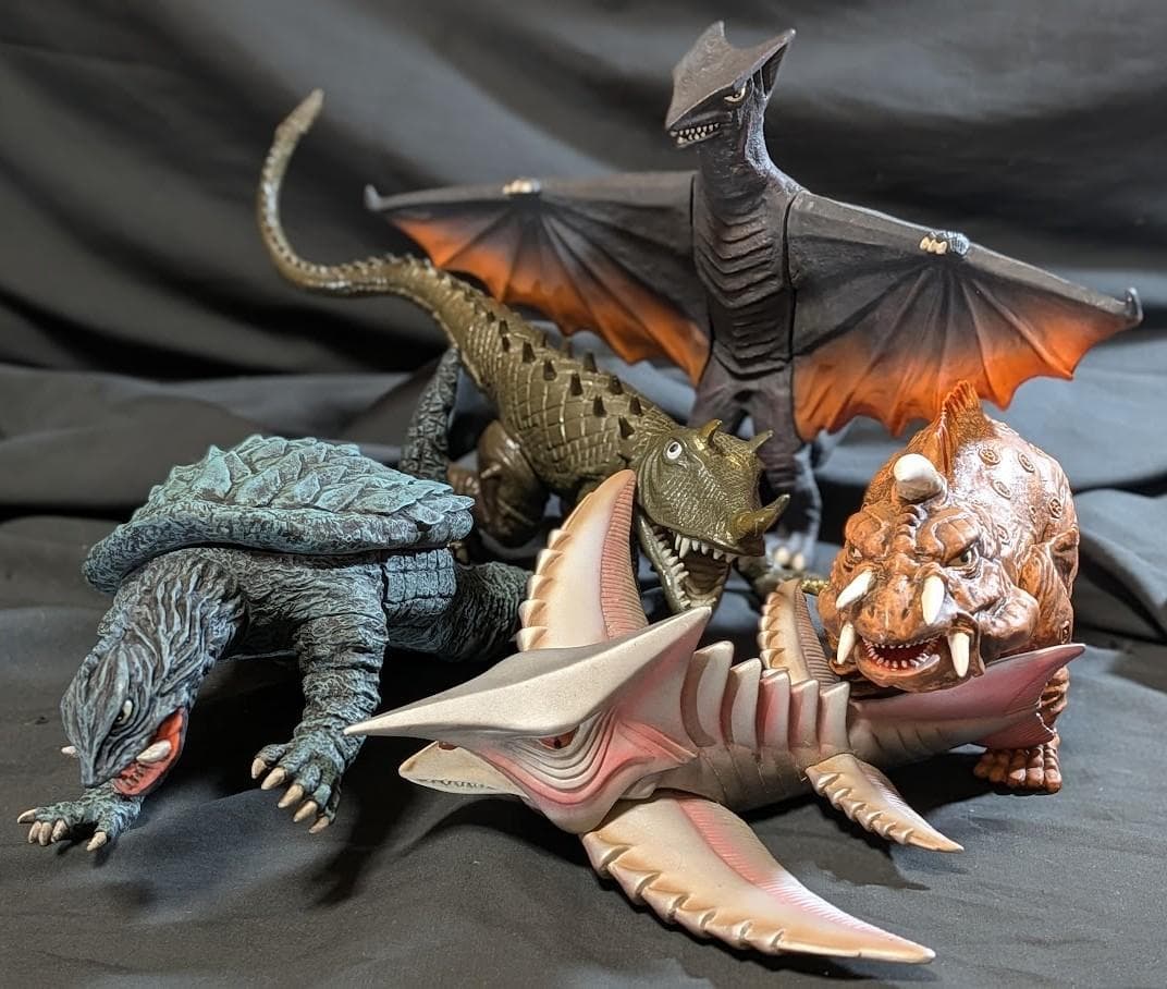 昭和ガメラ＆対戦怪獣（エクスプラス）ソフビフィギュア５体セット