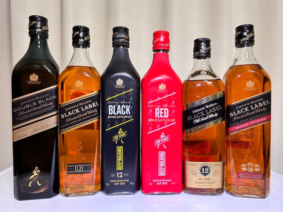 ジョニーウォーカー　飲むべきボトル　6本セット