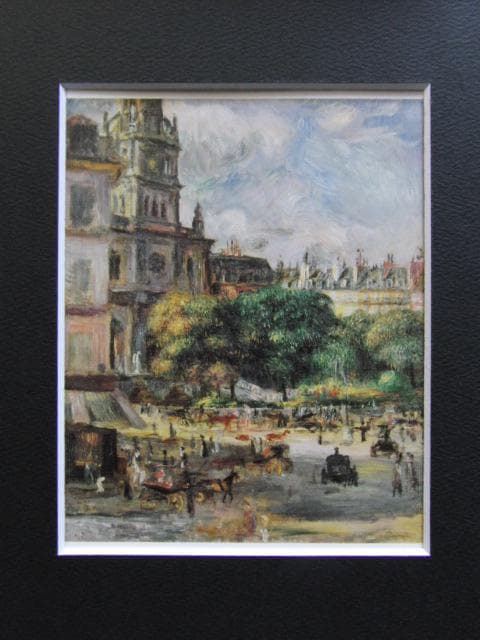 オーギュスト・ルノワール、【トリニテ広場（パリ）】、希少画集画より