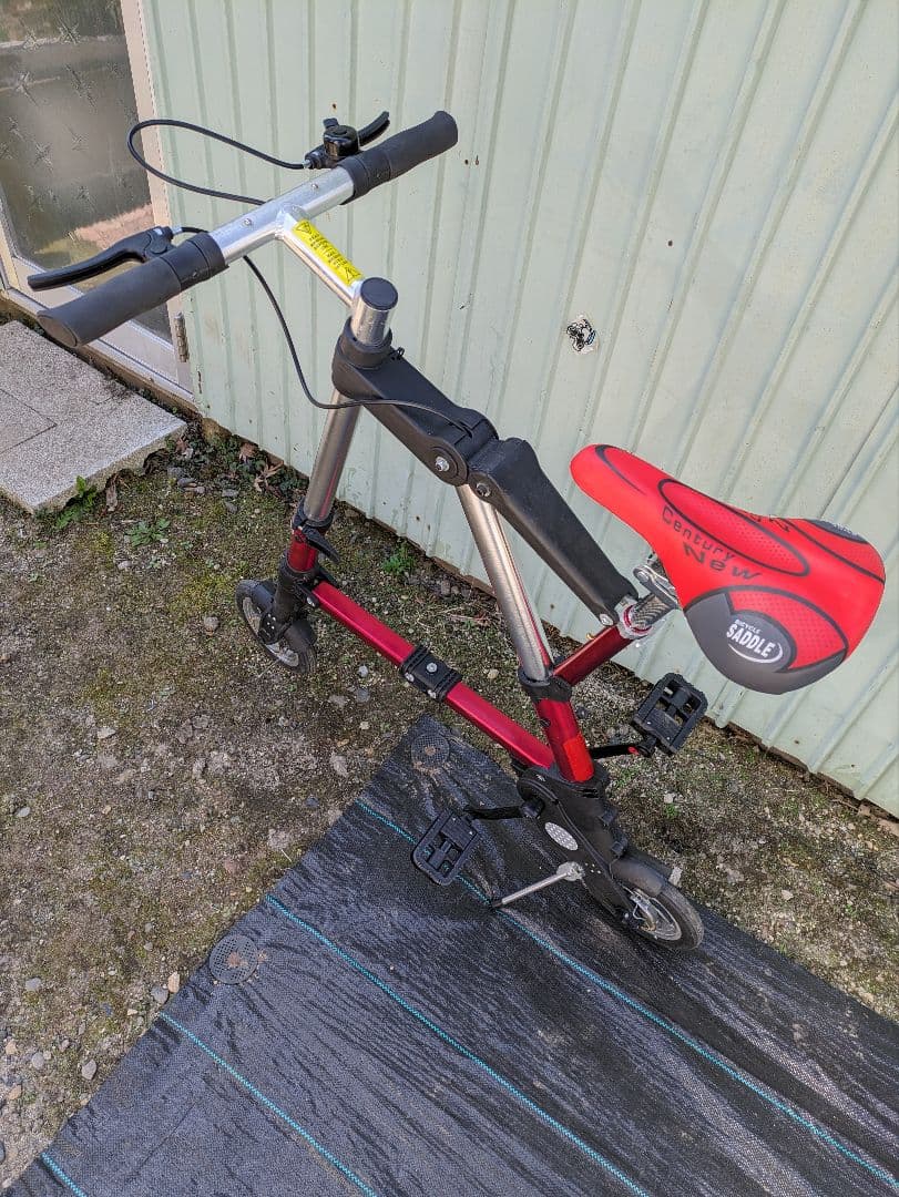折りたたみ自転車 レッド
