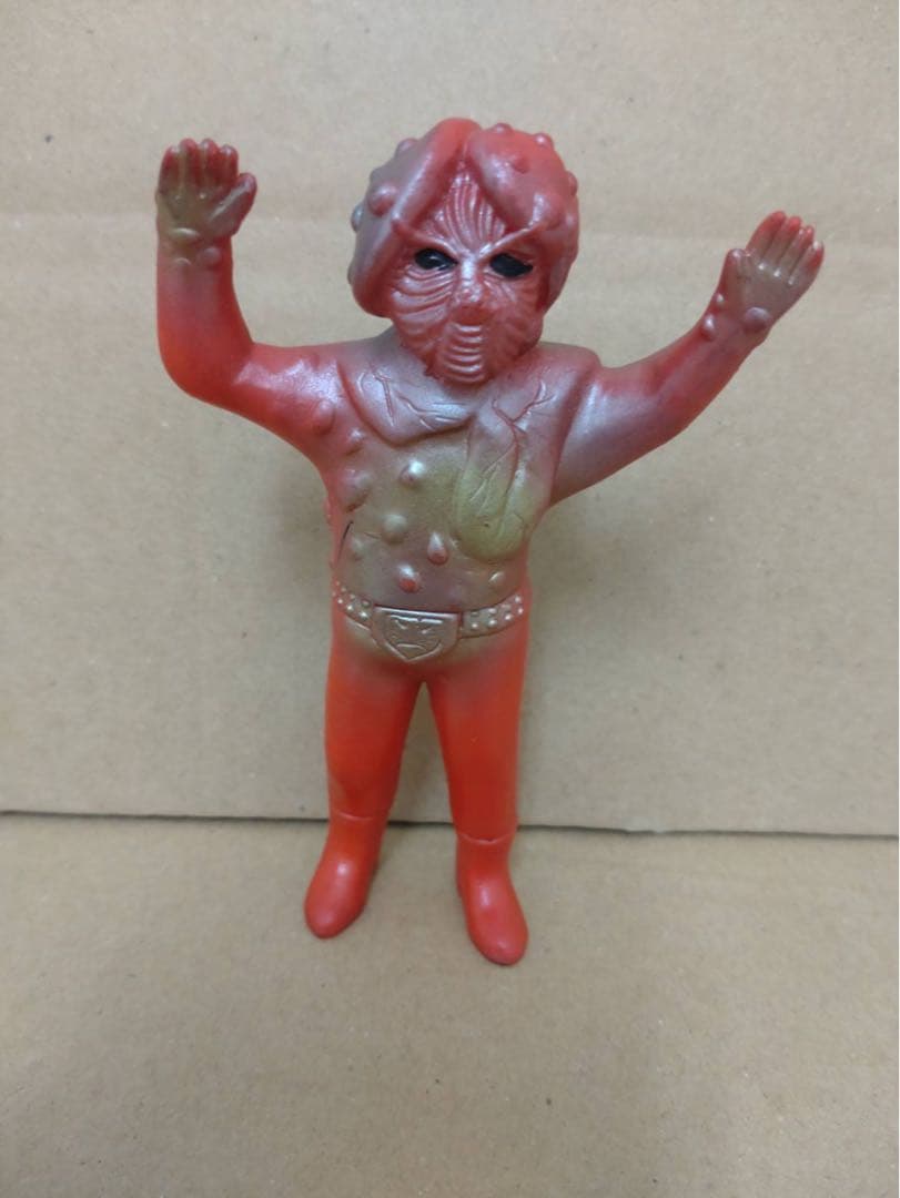 貴重・当時物　仮面ライダー　キノコモルグ　ミニソフビ　珍色　旧バンダイ