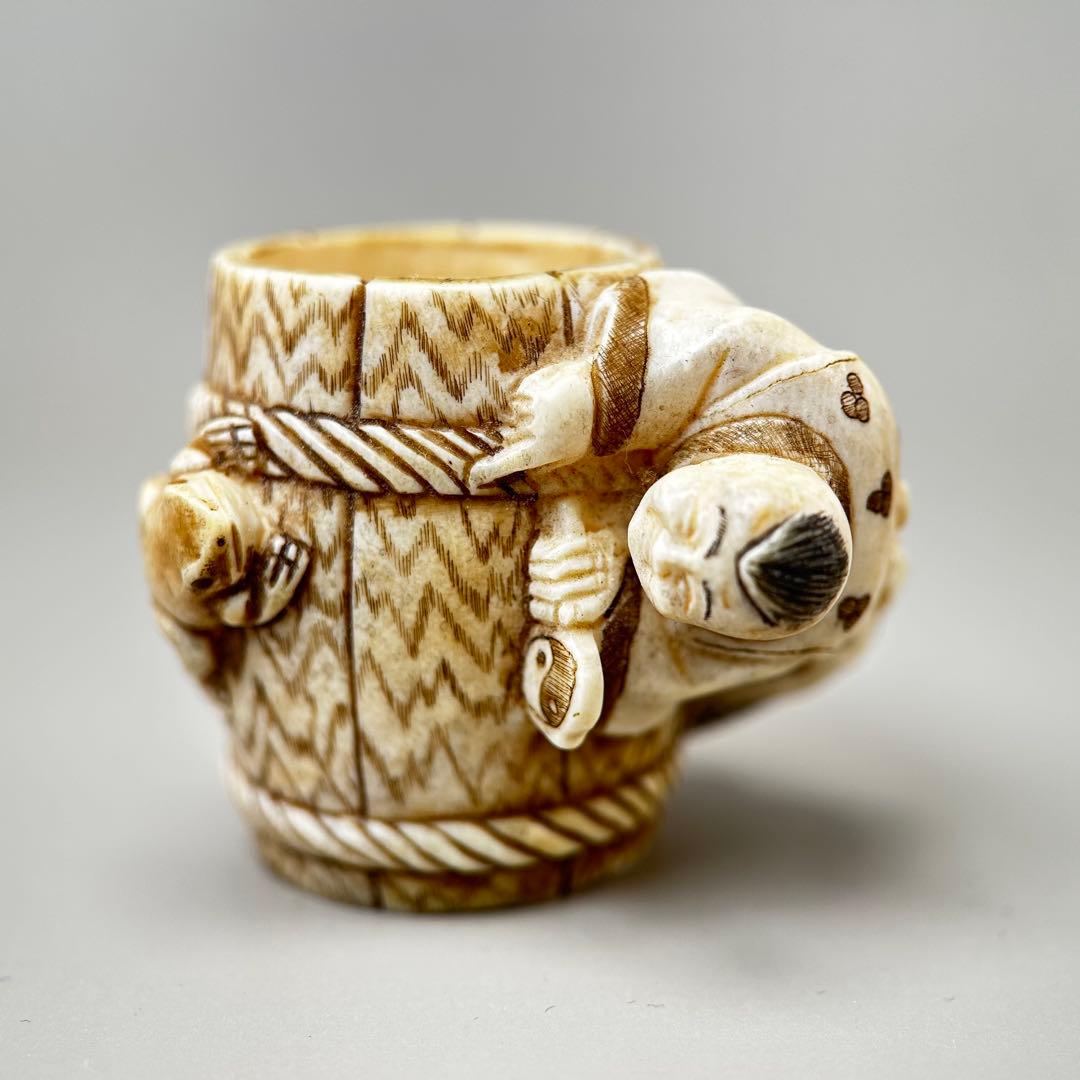 彫刻極上根付天然素材アンティーク骨董飾り物古美術置物細密細工