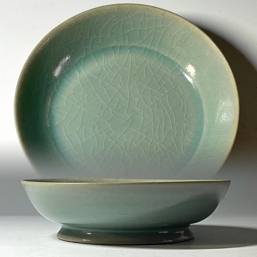 唐物 青磁洗 中国美術 古玩 擺件 SN785