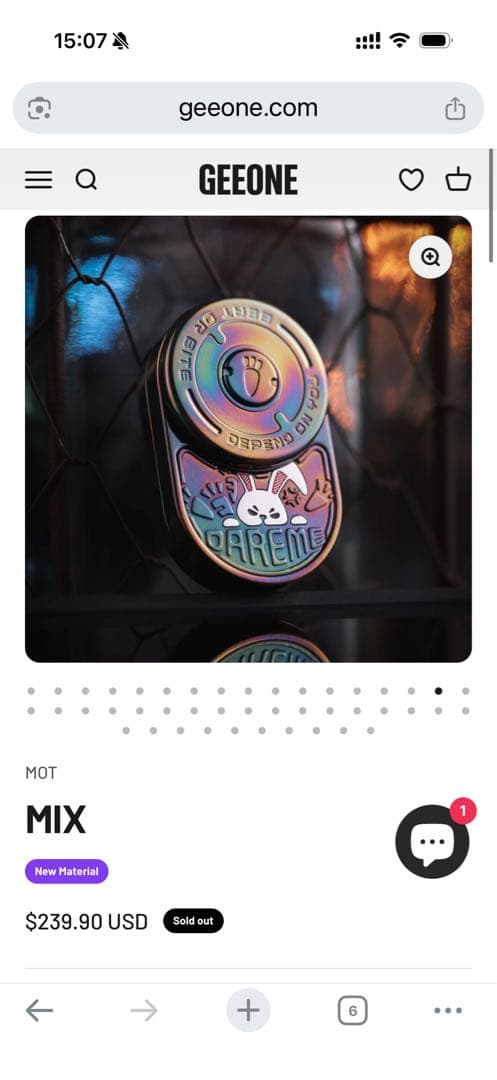 「正規品」MOT MIX フィジェットトイ　EDC ジルコニウム製