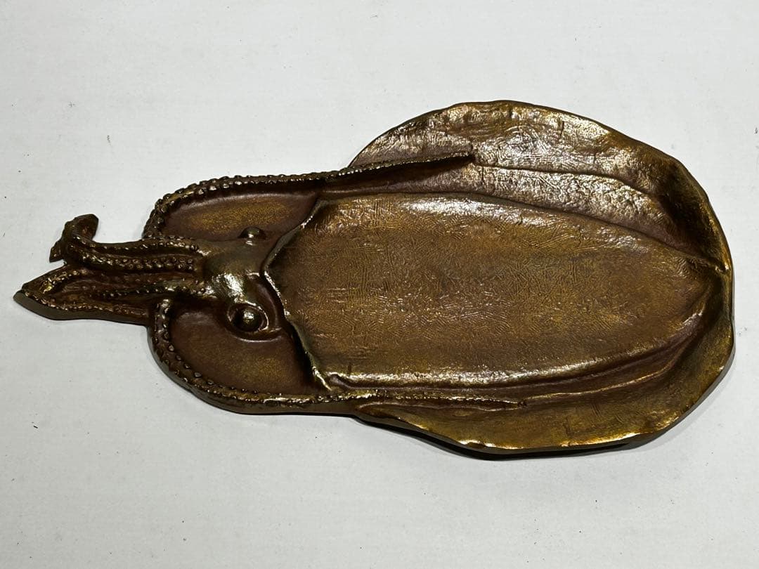 イカ　うつわ　真鍮？　砲金？