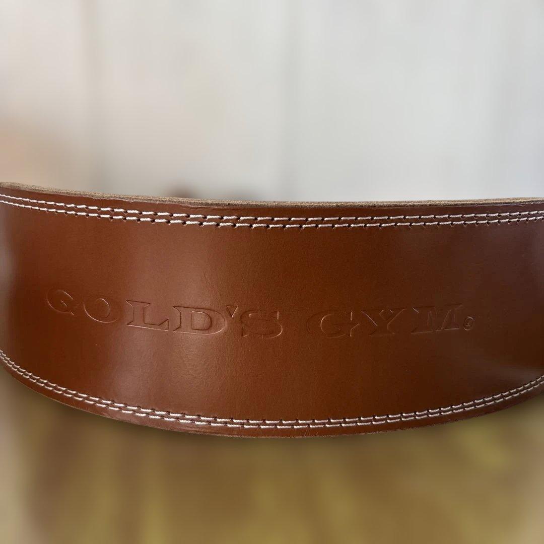 GOLD'S GYM レザー パワーベルト ブラウン