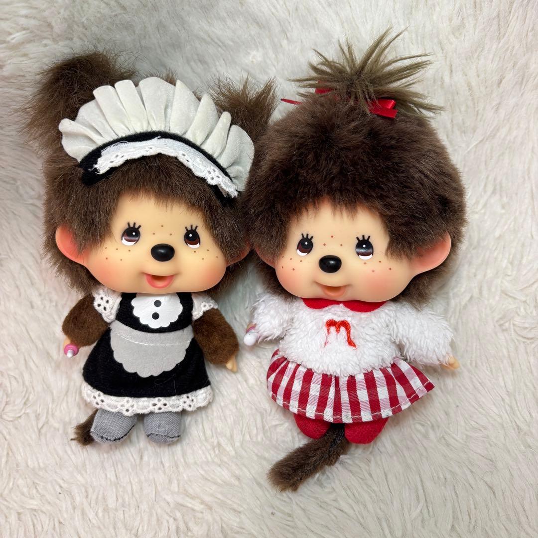 モンチッチ✨メイド　もこもこセーター　頭大きい　キーホルダー　2点　レア