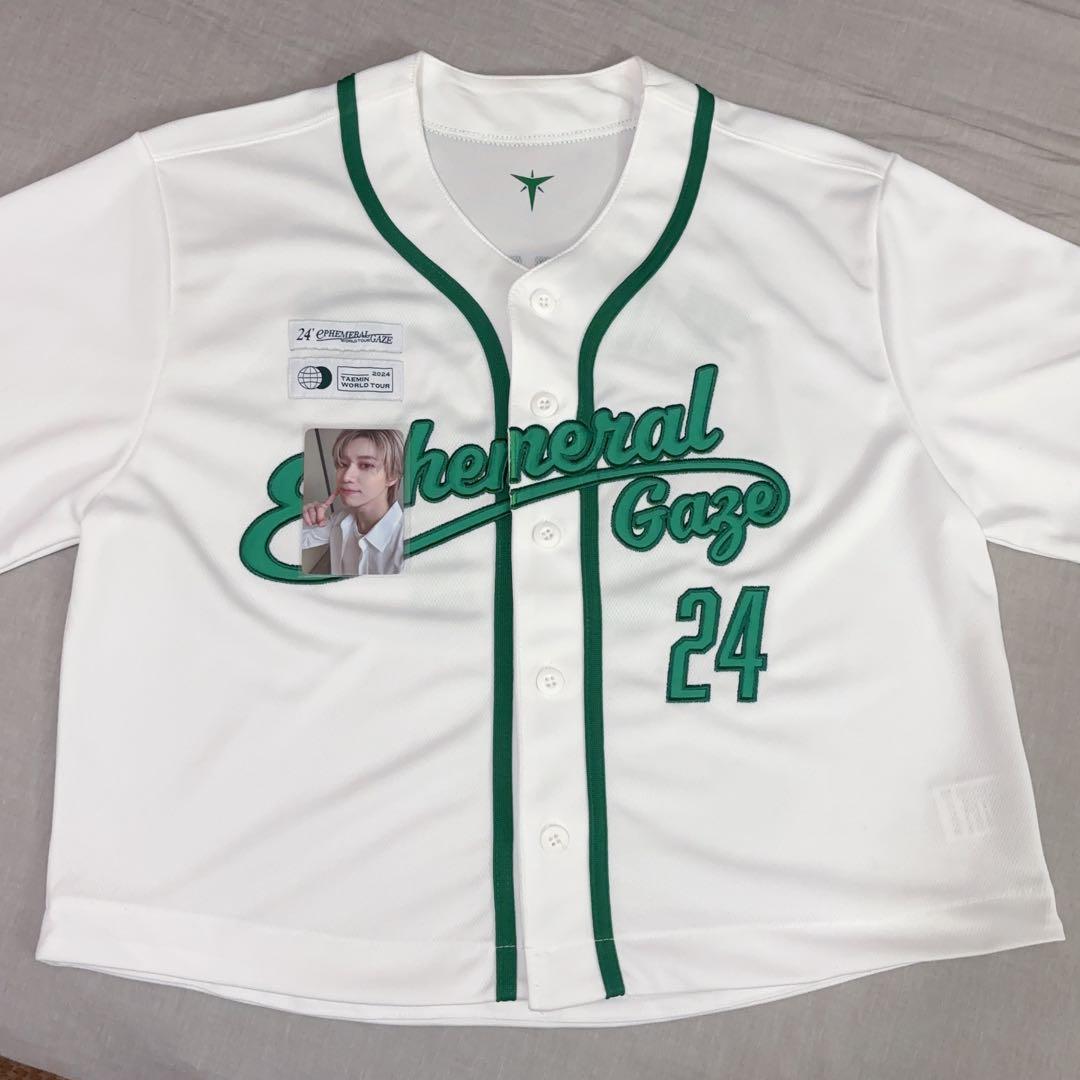 テミンtaemin 韓国限定ベースボールTシャツ 白 ショート トレカ付き