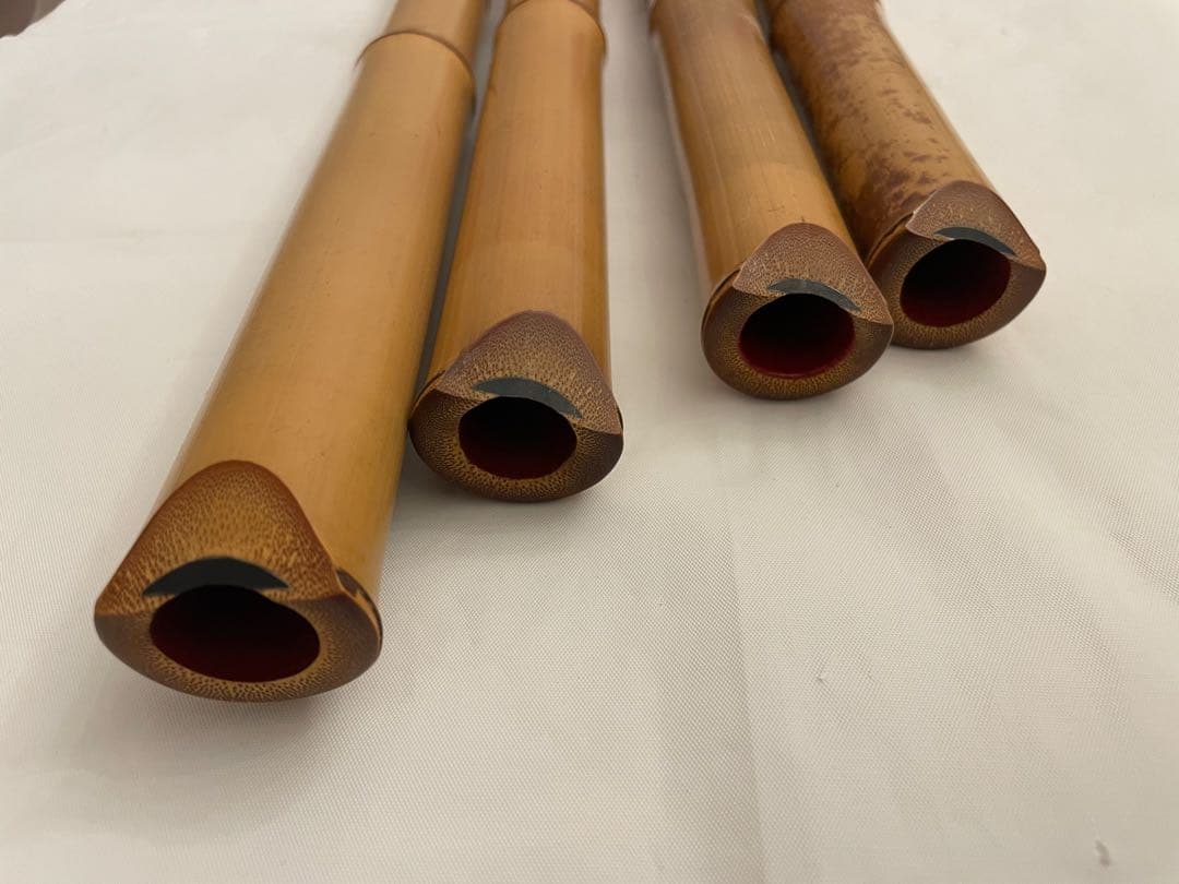 ❷超希少 尺八 昌山4本 銘なし1本 5本まとめ売り ケース付き 和楽器