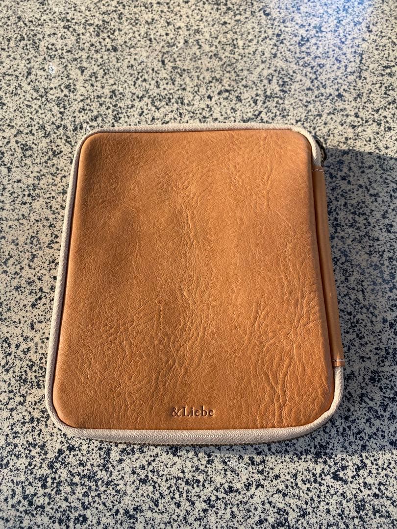 【高級感】&Liebe アンデリーベ 本革 ペンケース オーガナイザー キャメル