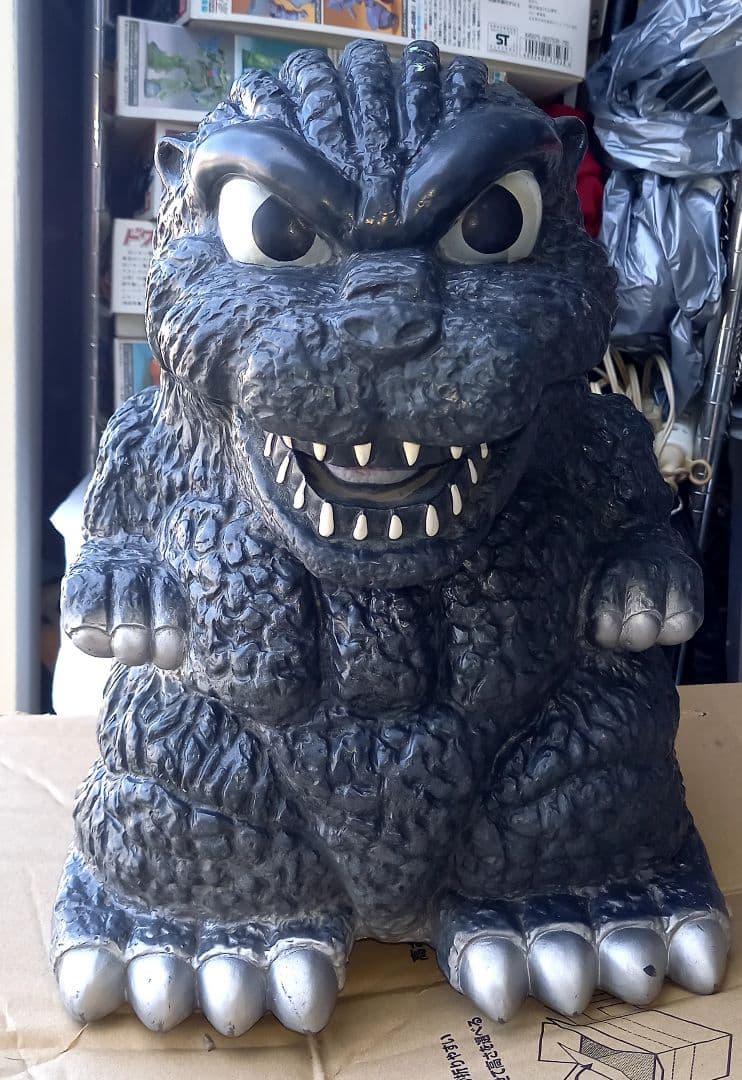 ゴジラ　でっかい　貯金箱　ソフビ　yutaka　1994　底蓋なし