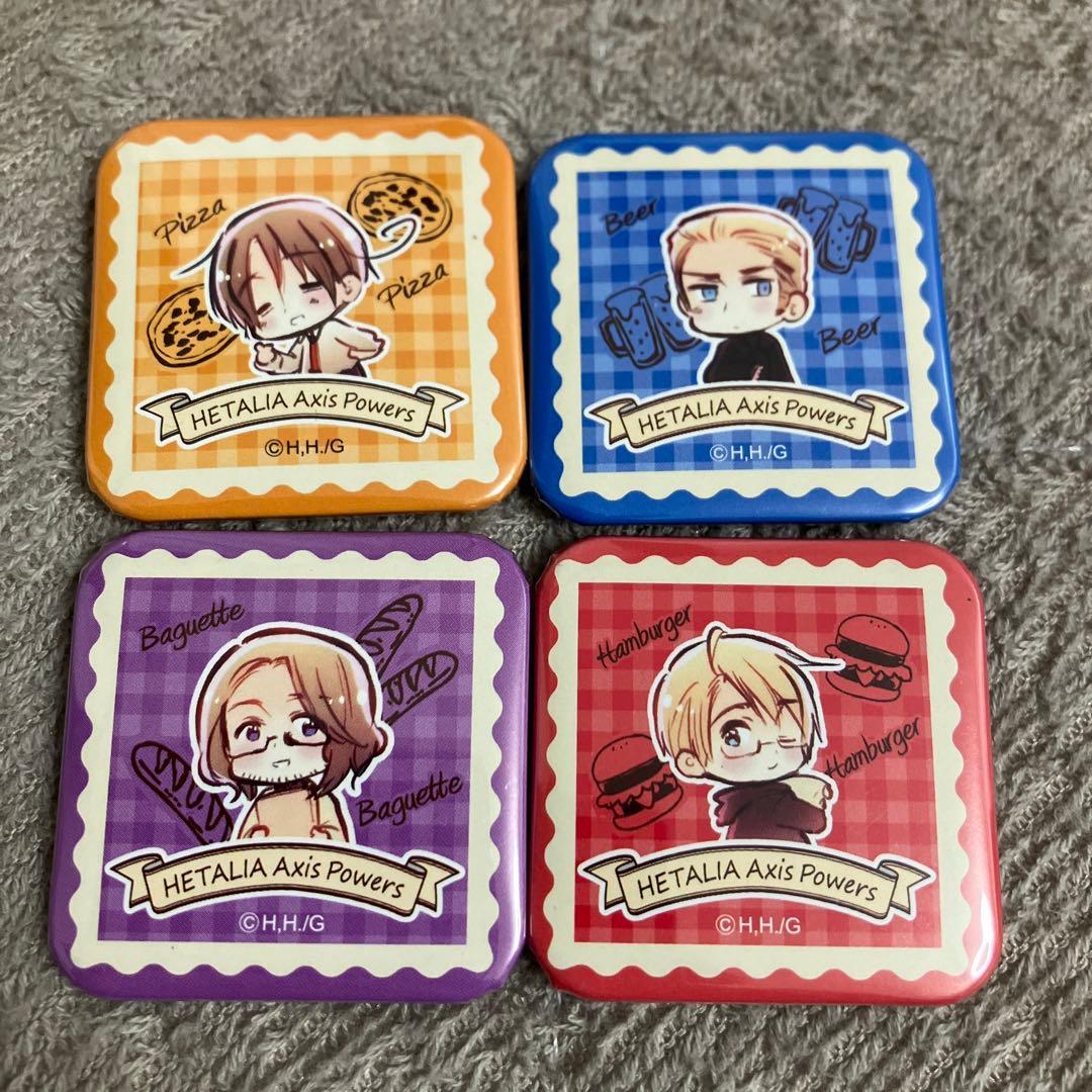 ヘタリア スクエア缶バッジ　イベント限定４種