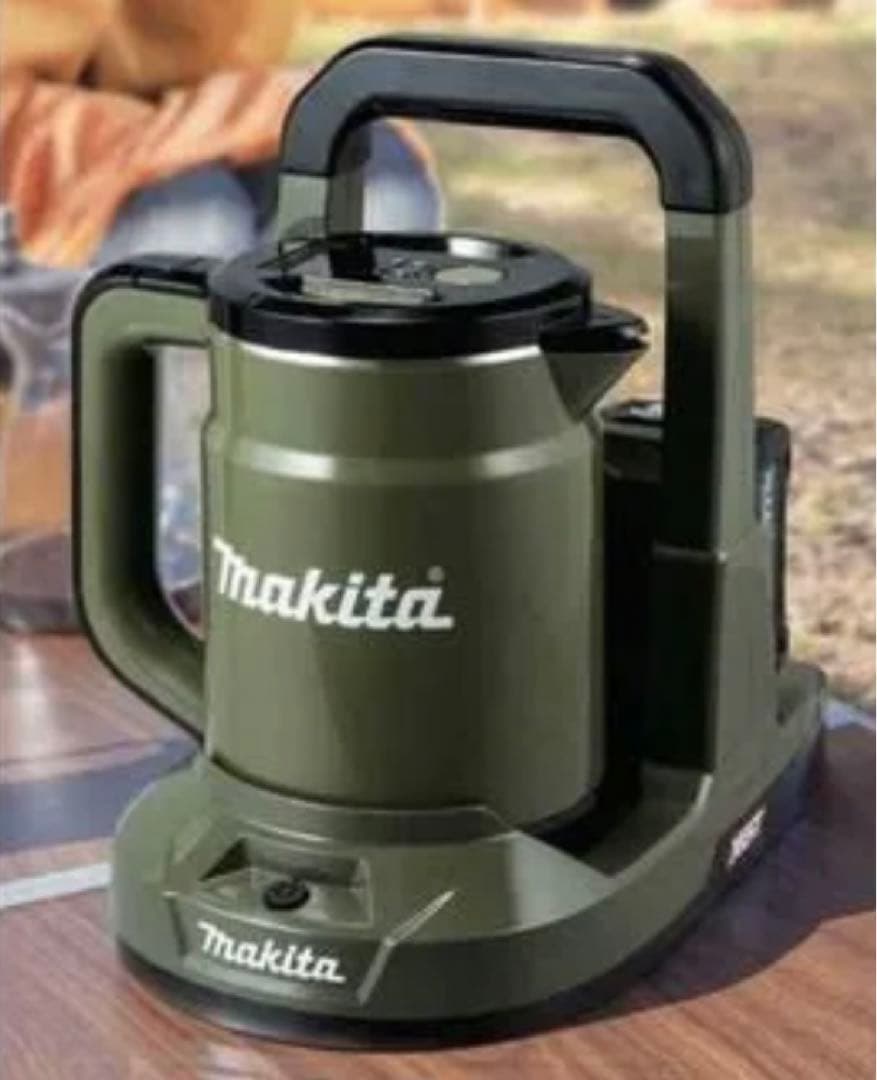 ☆未使用品 良品 マキタ 充電ケトル KT001GZO オリーブ色 makita