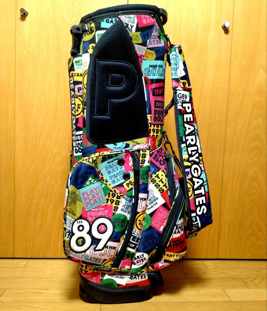 パーリーゲイツ カラフルワッペン キャディバッグ ヘッドカバー バッグ 11点