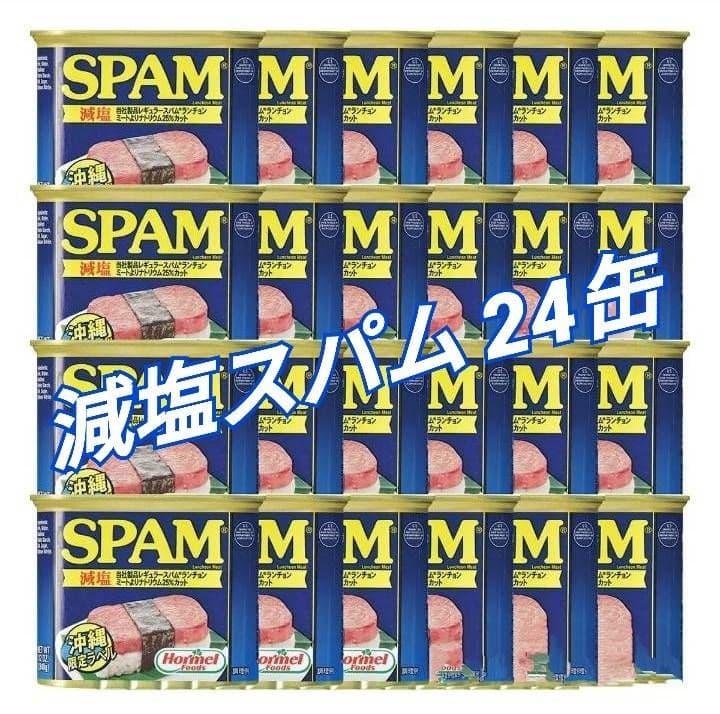 減塩スパム 24缶セット　SPAM 沖縄ポーク　沖縄ホーメル