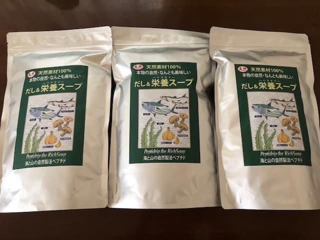 千年前の食品舎　だし&栄養スープ・ペプチド 500g 3袋