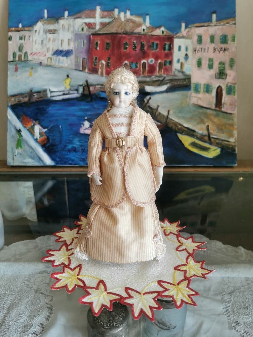 ヴィンテージ 作家物ミニョネットフレンチビスクドール キャシーハンセン作 貴婦人