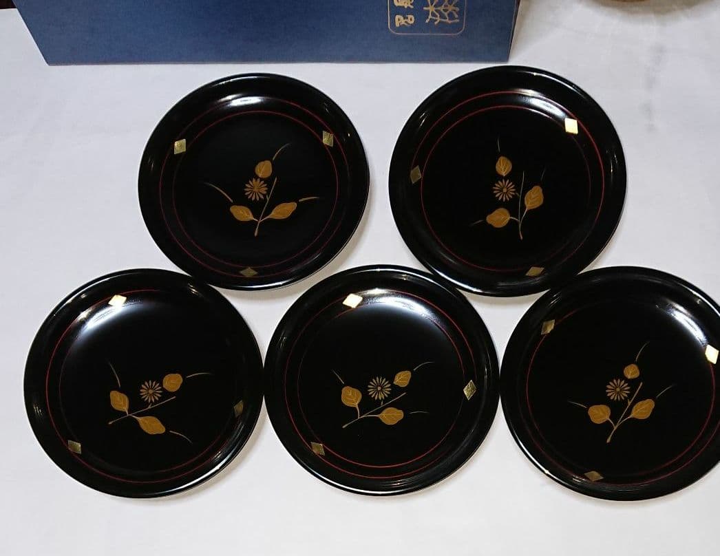 秀衡塗銘々皿５枚セット
