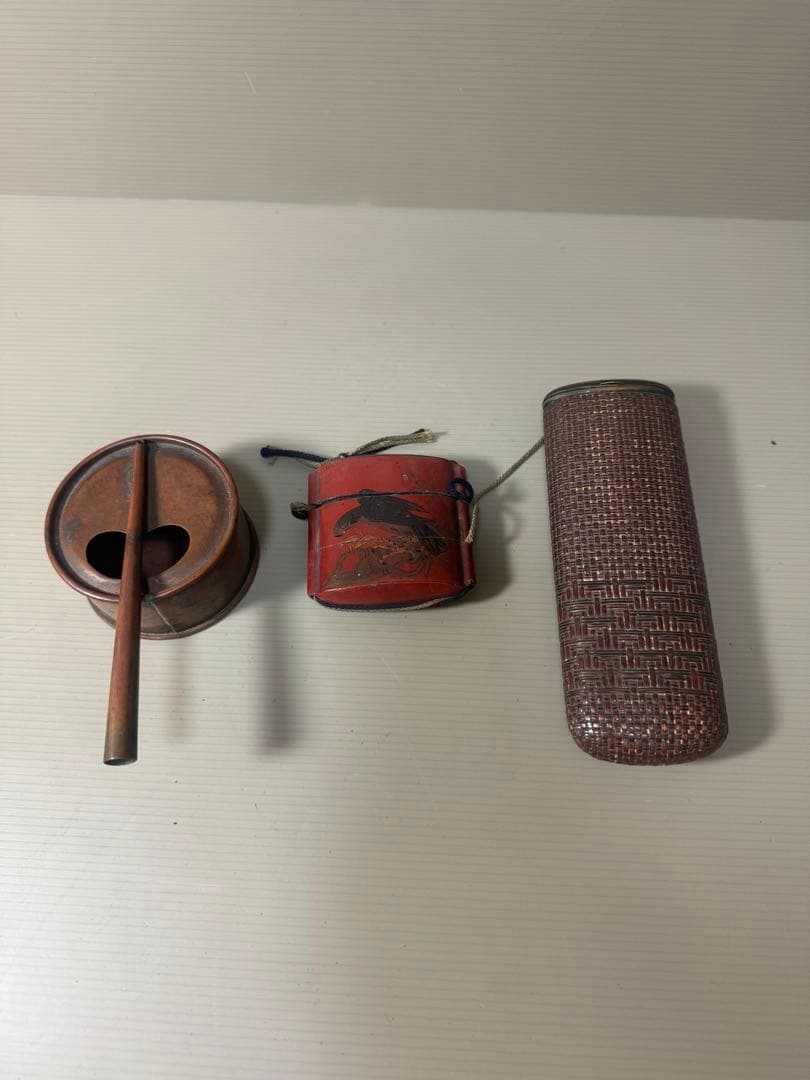 2128 骨董　まとめ売り　喫煙具  印籠　竹製キセル