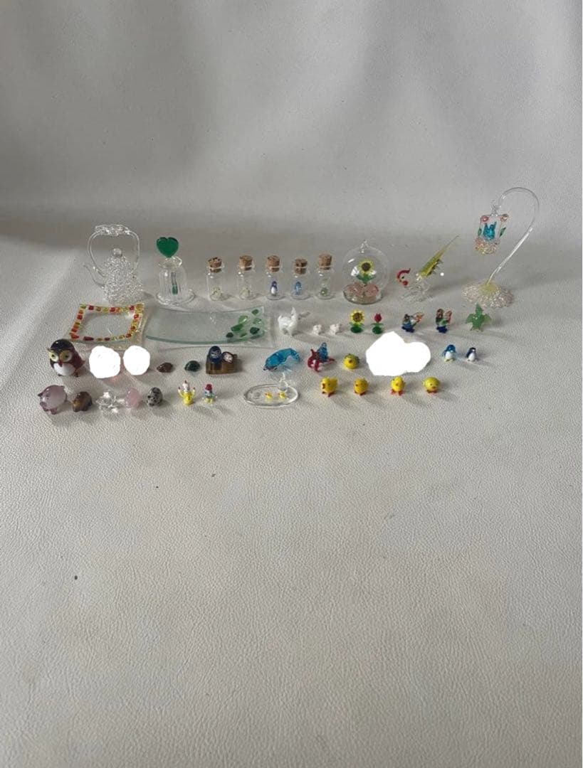 ガラス細工 ミニチュア 天然石 計41点 縁起物 小樽 北一ガラス 函館 明治館