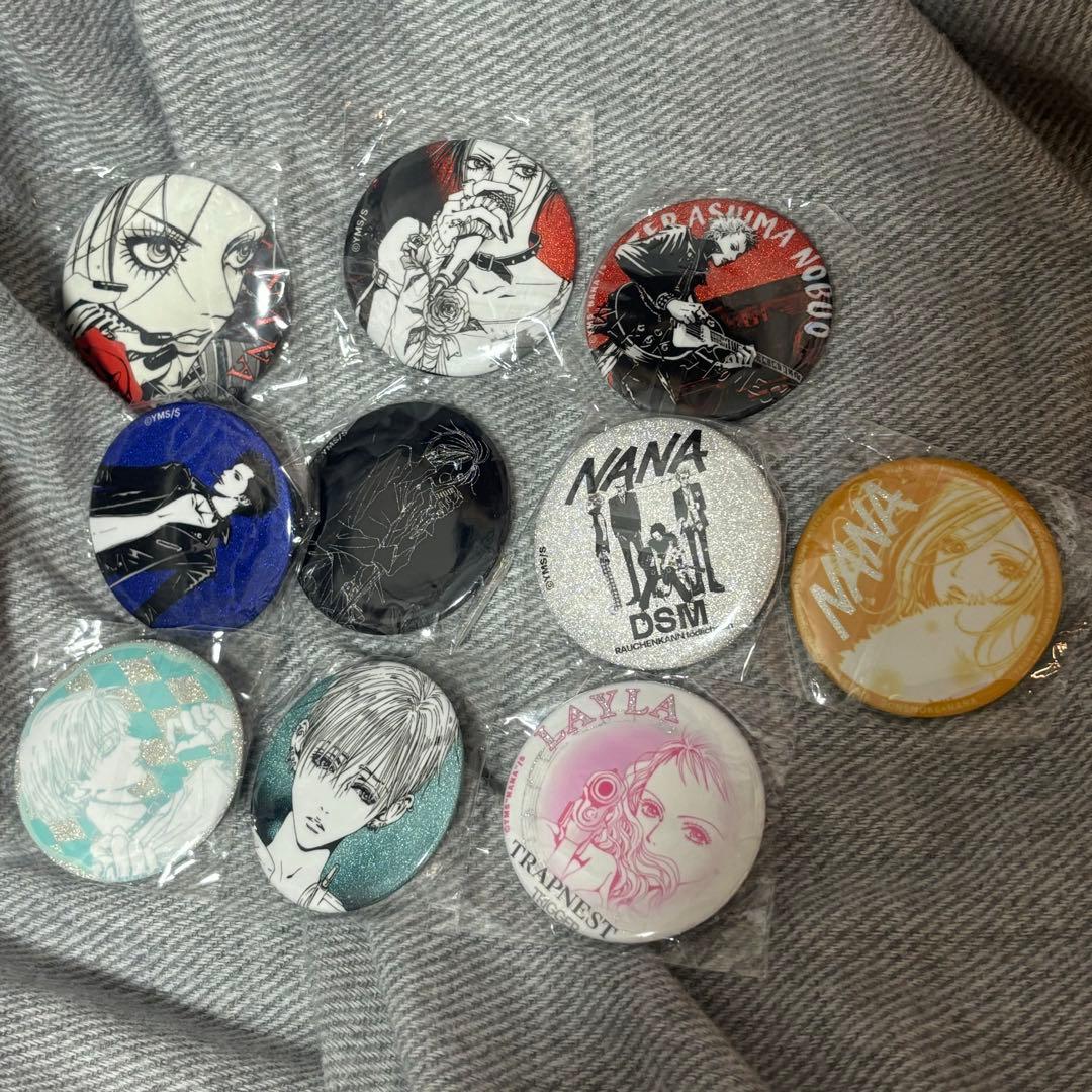 NANA 矢沢あい きらきら缶バッジ セット ビッグサイズ コラボ 海外限定