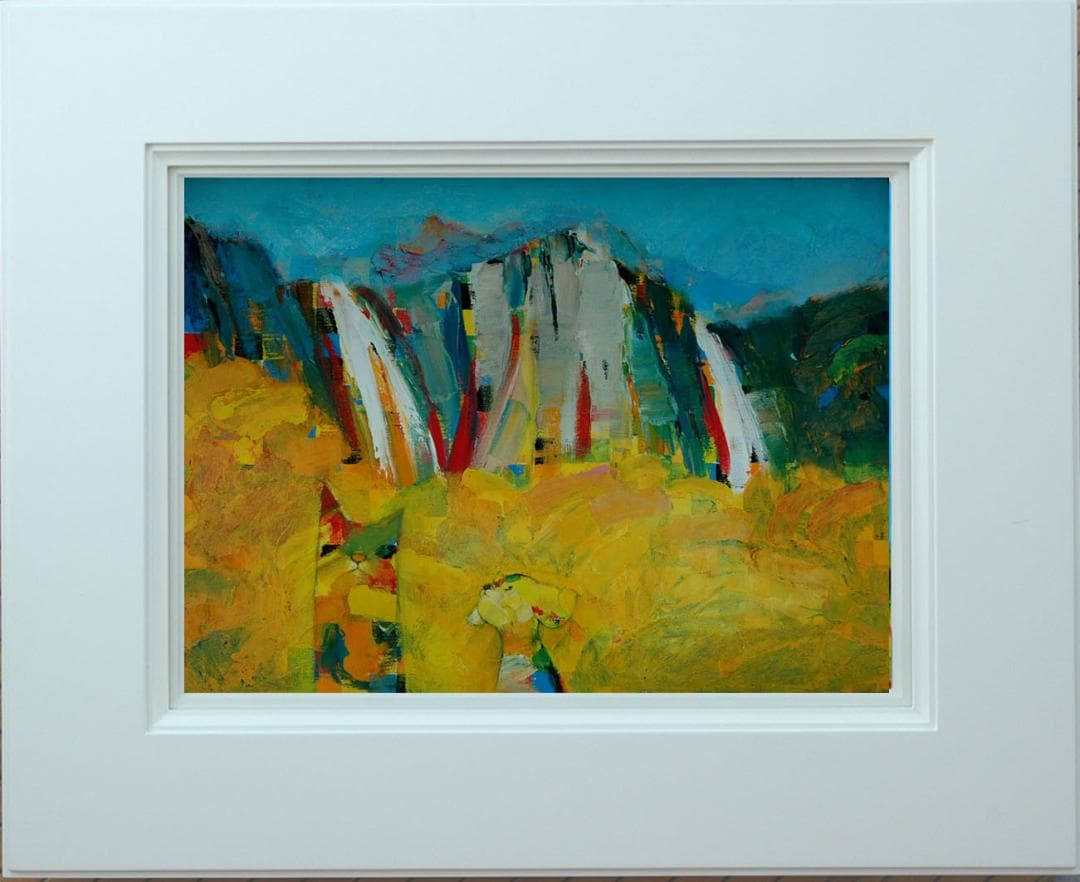 油絵 菅家令子 絵 絵画 インテリア uF6-071119 可愛い子犬と猫