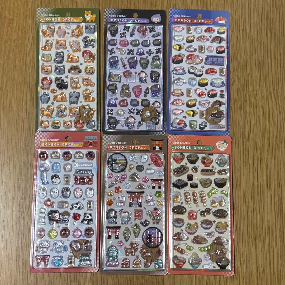 【正規品】ボンボンドロップシール　正規品　和柄　6種類　クーリア