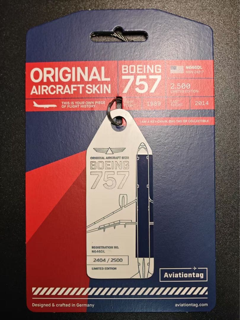 デルタ航空 Aviationtag B757-232 コンビ色