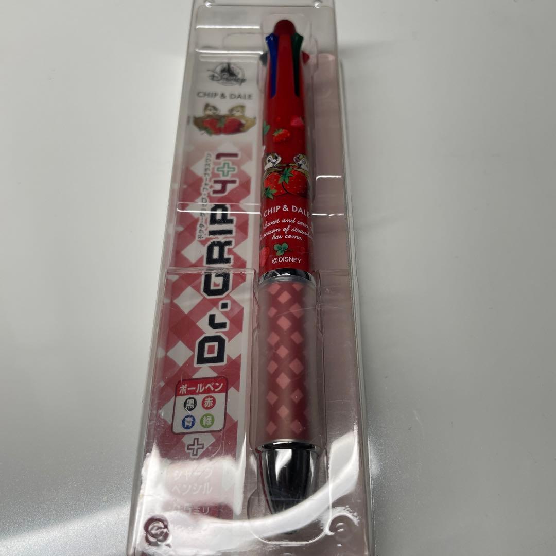 春人気　ディズニー限定完売ドクターグリップ　チップデール　いちご