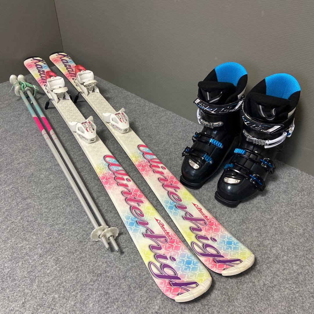 ★メンテナンス済　大人スキーセット　板145cm ブーツ 25cm