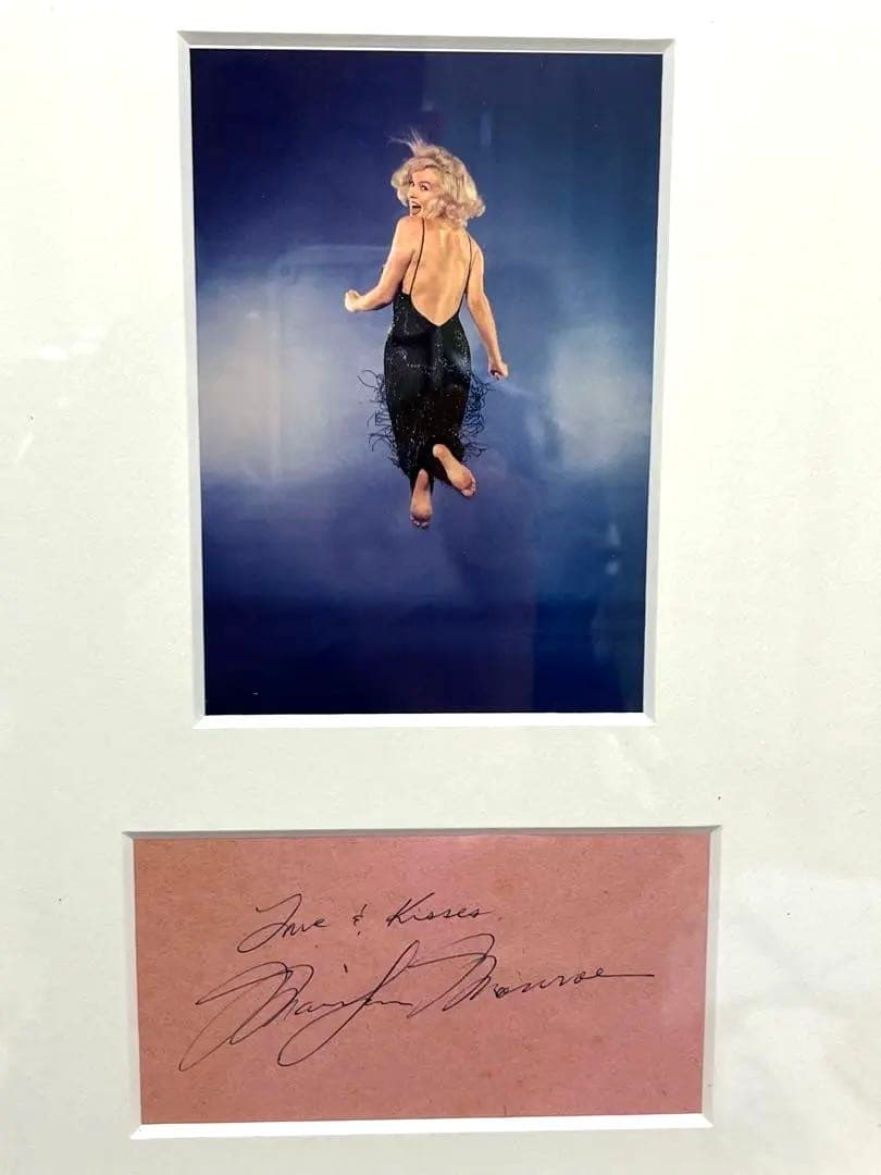 マリリン・モンロー（Marilyn Monroe） 　直筆サイン　額縁