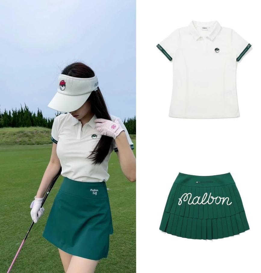 Malbon ゴルフ レディース 半袖＆スカートセット