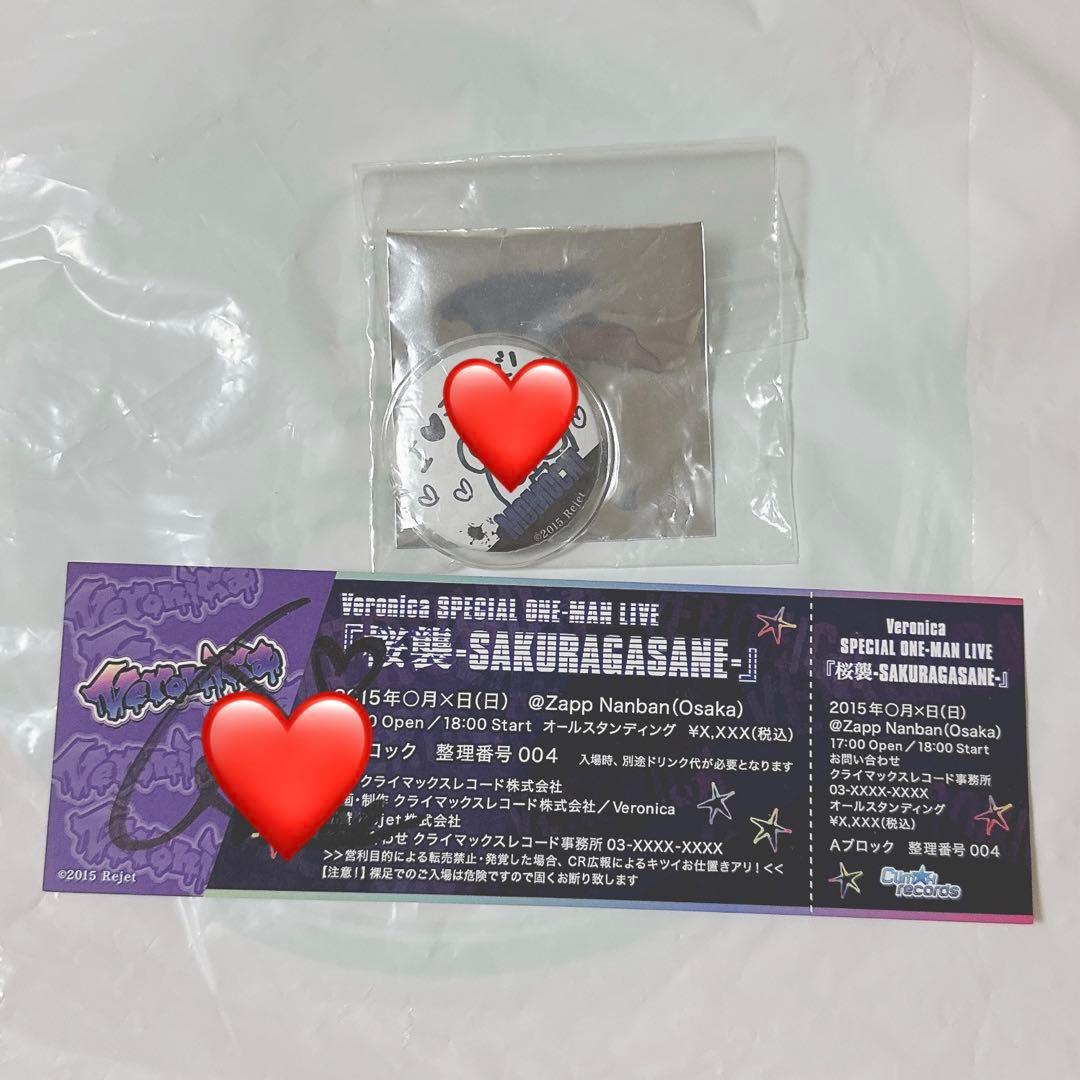 ディアヴォ モモチ 直筆サイン入り チケット ノベルティ デザイン缶バッジ