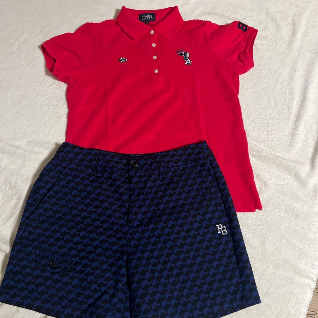 【パーリゲイツ/スヌーピー】ポロシャツとパンツセット