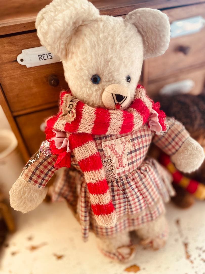 † † † ヴィンテージ ホワイトベア　アンティークベア † † †