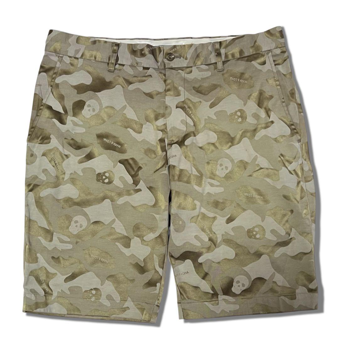 MARK&LONA ショートパンツ XL メンズ カモフラ 総柄 ゴルフ ロナ