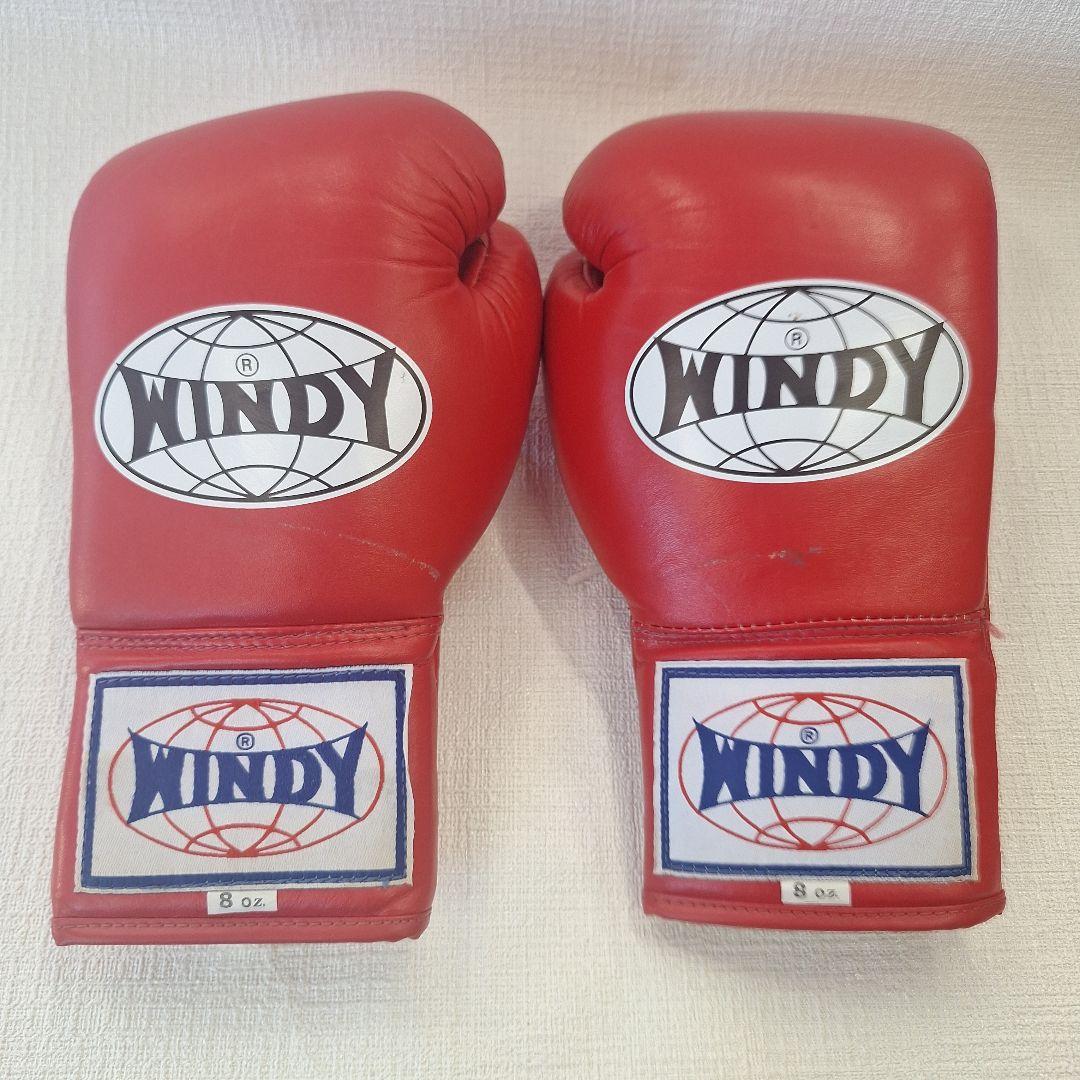 WINDY ボクシンググローブ 8 oz 赤 中古・美品①