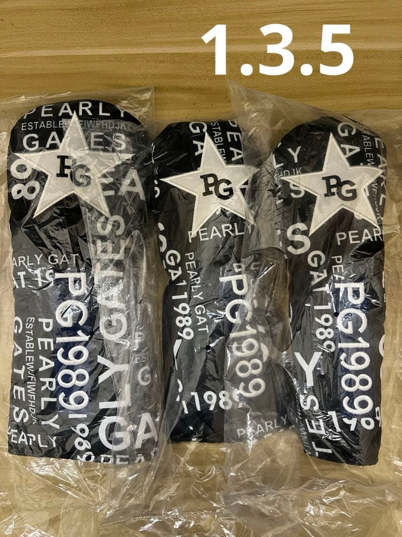 PEARLY GATES キャディバッグ用ヘッドカバー 3個セット