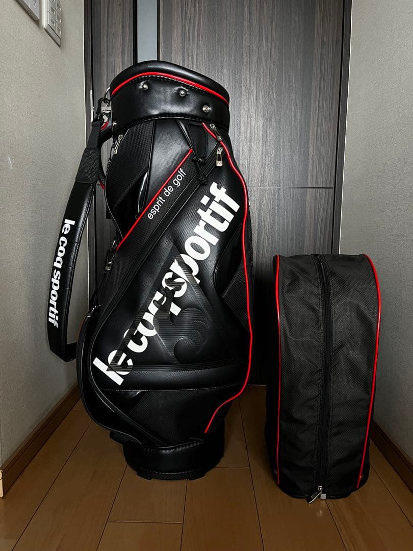 美品 ルコックスポルティフ ゴルフ　lecoq キャディバッグ　黒　9.5型