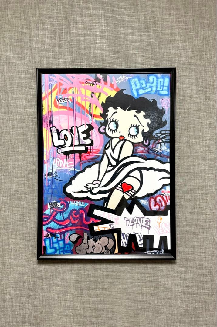 No.166フレーム付きキャンバスアート　ブランドアートポスター　ベティー　絵画