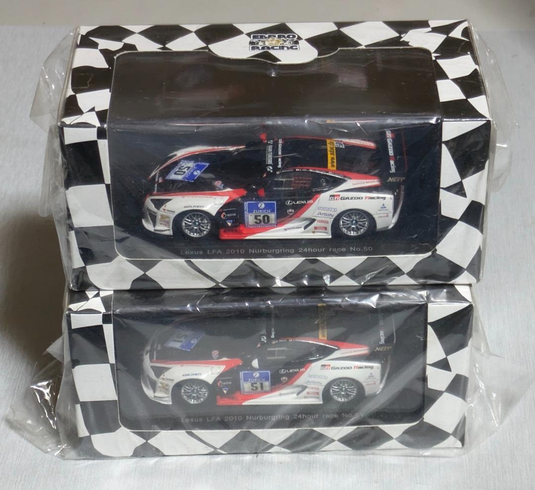 希少 エブロ 1/43 LEXUS LF-A ニュル24時間 2010 2台