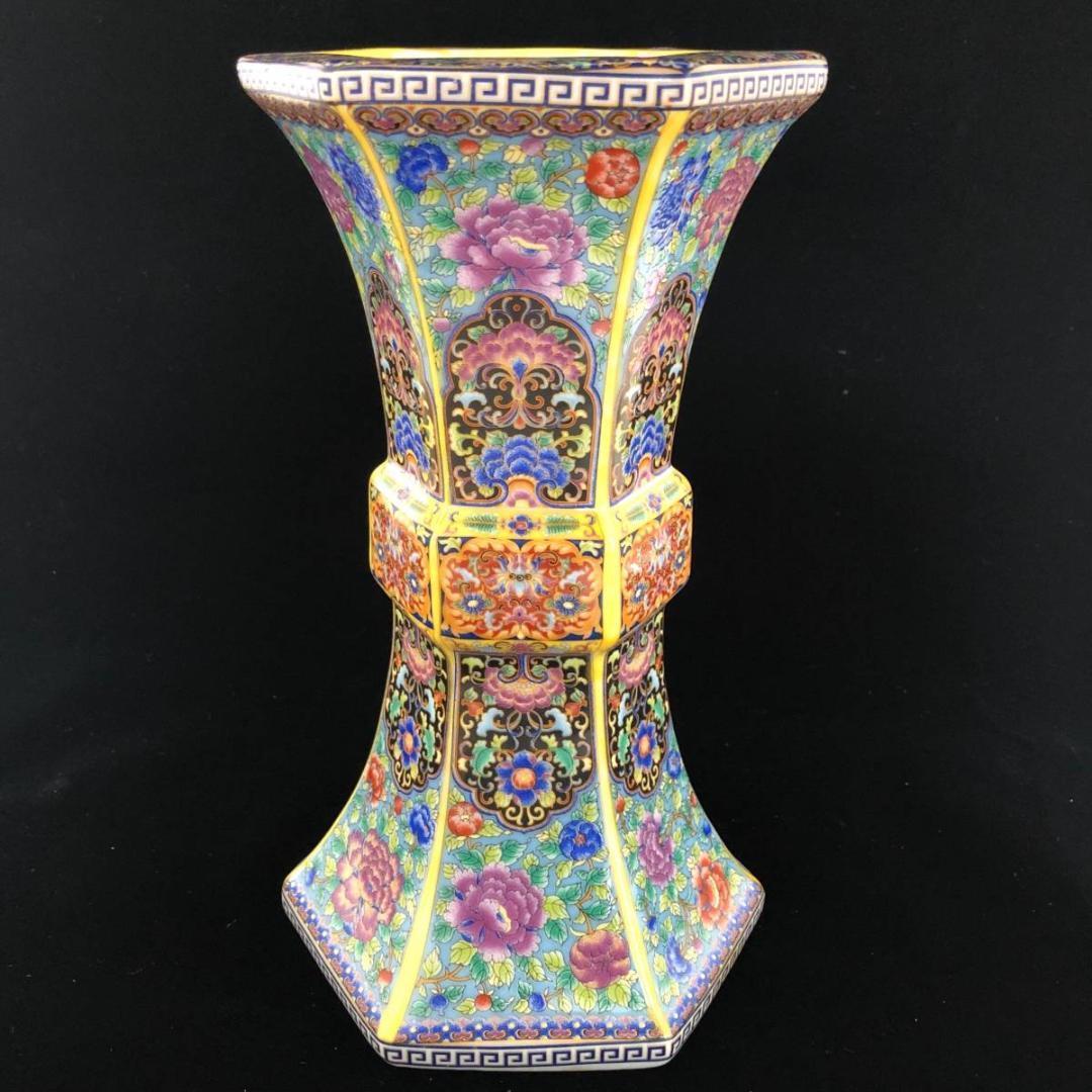 大清 雍正 花瓶 中国 骨董品 清時代 擺件 古賞物 傳世家珍 陶磁器